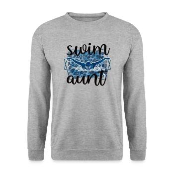 Best Swimming Aunt Aunt Swimmer Swimming Aunt - Unisex Sweatshirt - salt & pepper - Front - Alina (178cm) & Michal (187cm)