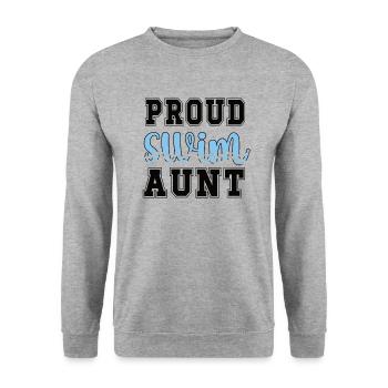 Best Swimming Aunt Aunt Swimmer Swimming Aunt - Unisex Sweatshirt - salt & pepper - Front - Alina (178cm) & Michal (187cm)