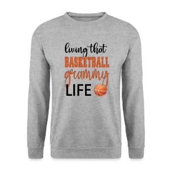 Grammy Grandma By Basketball Player Basketball Grammy - Unisex Sweatshirt - salt & pepper - Front - Alina (178cm) & Michal (187cm)