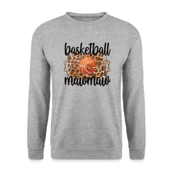 Mawmaw Grandma Of Basketball Player Basketball Mawmaw - Unisex Sweatshirt - salt & pepper - Front - Alina (178cm) & Michal (187cm)