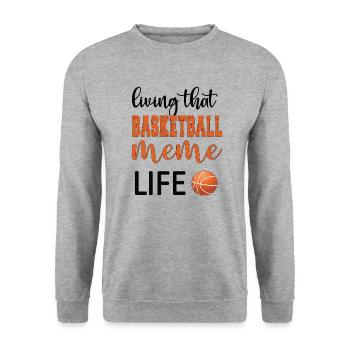 Meme Grandma Of Basketball Player Basketball Meme - Unisex Sweatshirt - salt & pepper - Front - Alina (178cm) & Michal (187cm)