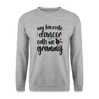 Fier Dance Grammy Grandma De Dancer Dance Grammy - Sweat-shirt Unisexe - gris chiné - Devant - Alina (178cm) & Michal (187cm)