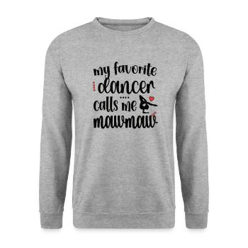 Fier danse Mawmaw grand-mère de danseuse danse Mawmaw - Sweat-shirt Unisexe - gris chiné - Devant - Alina (178cm) & Michal (187cm)