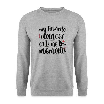Proud Dance Memaw Grandma By Dancer Dance Memaw - Unisex Sweatshirt - salt & pepper - Front - Alina (178cm) & Michal (187cm)