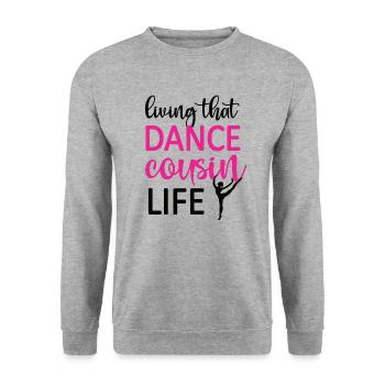 Fier Cousin de Danse D’un Danseur Cousin Danseur - Sweat-shirt Unisexe - gris chiné - Devant - Alina (178cm) & Michal (187cm)