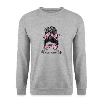 Proud Dance Meme Grandma Par Dancer Dancing Meme - Sweat-shirt Unisexe - gris chiné - Devant - Alina (178cm) & Michal (187cm)