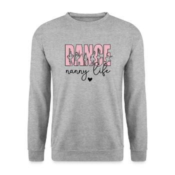 Fière danse nounou grand-mère par danseuse dansant nounou - Sweat-shirt Unisexe - gris chiné - Devant - Alina (178cm) & Michal (187cm)