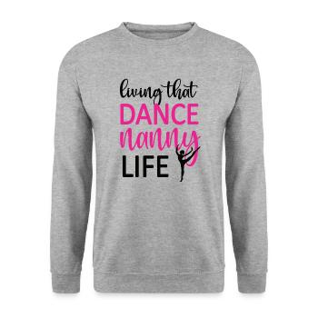 Fière danse nounou grand-mère par danseuse dansant nounou - Sweat-shirt Unisexe - gris chiné - Devant - Alina (178cm) & Michal (187cm)