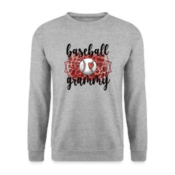 Grammy Oma Von Baseballspieler Baseball Grammy - Unisex Pullover - Weißgrau meliert - Vorne - Alina (178cm) & Michal (187cm)