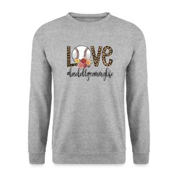 Grammy Grandma Of A Baseball Player Baseball Grammy - Unisex Sweatshirt - salt & pepper - Front - Alina (178cm) & Michal (187cm)