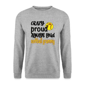Grammy Grandma By Softball Player Softball Grammy - Unisex Sweatshirt - salt & pepper - Front - Alina (178cm) & Michal (187cm)
