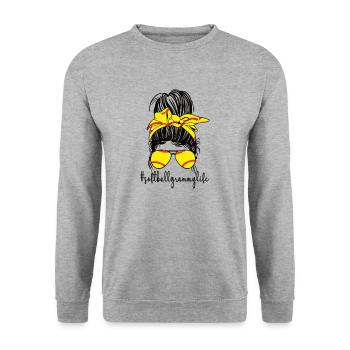 Grammy Grandma By Softball Player Softball Grammy - Unisex Sweatshirt - salt & pepper - Front - Alina (178cm) & Michal (187cm)