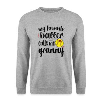 Grammy Granny By Softball Player Softball Grammy - Unisex Sweatshirt - salt & pepper - Front - Alina (178cm) & Michal (187cm)