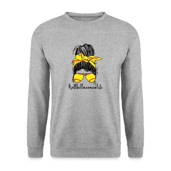 Mawmaw Oma Von Softballspieler Softball Mawmaw - Unisex Pullover - Weißgrau meliert - Vorne - Alina (178cm) & Michal (187cm)