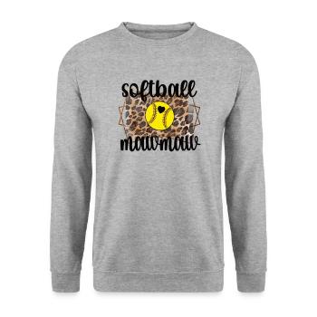 Mawmaw Oma Von Softballspieler Softball Mawmaw - Unisex Pullover - Weißgrau meliert - Vorne - Alina (178cm) & Michal (187cm)