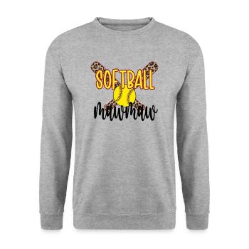 Mawmaw Oma Eines Softballspieler Softball Mawmaw - Unisex Pullover - Weißgrau meliert - Vorne - Alina (178cm) & Michal (187cm)
