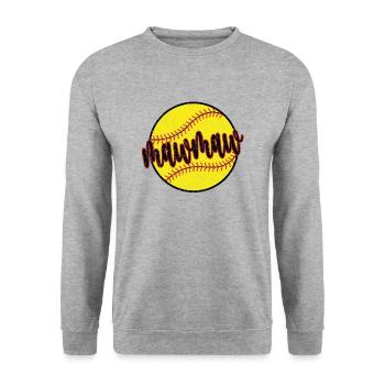 Mawmaw Oma Eines Softballspieler Softball Mawmaw - Unisex Pullover - Weißgrau meliert - Vorne - Alina (178cm) & Michal (187cm)