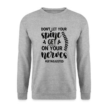 Chiropractor Chiropractic Chiropractor - Unisex Sweatshirt - salt & pepper - Front - Alina (178cm) & Michal (187cm)