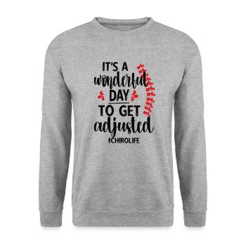 Chiropractor Chiropractic Chiropractor - Unisex Sweatshirt - salt & pepper - Front - Alina (178cm) & Michal (187cm)