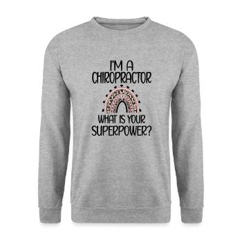 Chiropractor Chiropractic Chiropractor - Unisex Sweatshirt - salt & pepper - Front - Alina (178cm) & Michal (187cm)