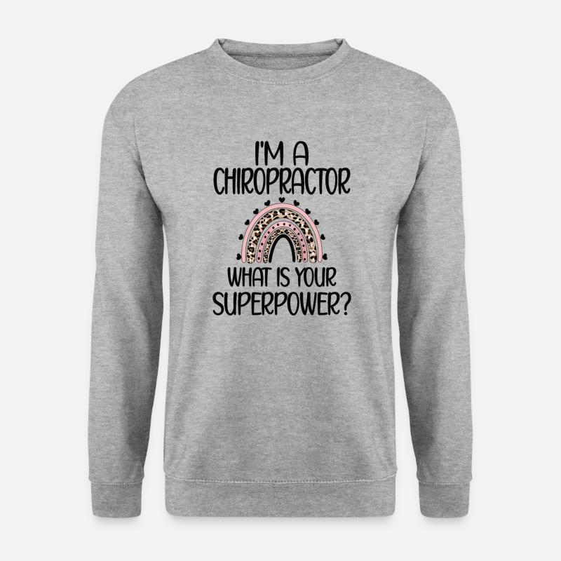 Chiropraktiker Chiropraktik Chiropraktikerin - Unisex Pullover - Weißgrau meliert