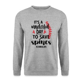 Chiropraticien Chiropratique Chiropraticien - Sweat-shirt Unisexe - gris chiné - Devant - Alina (178cm) & Michal (187cm)