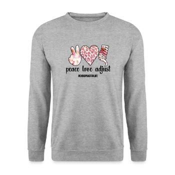 Chiropraktiker Chiropraktik Bester Chiropraktiker - Unisex Pullover - Weißgrau meliert - Vorne - Alina (178cm) & Michal (187cm)