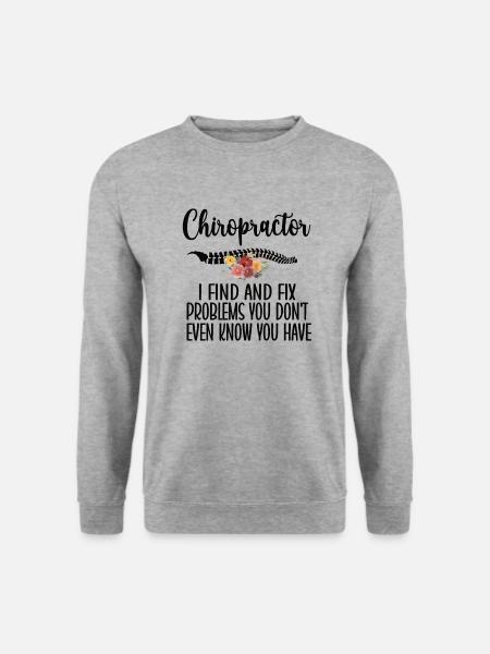 Chiropraktiker Chiropraktik Bester Chiropraktiker - Unisex Pullover - Weißgrau meliert