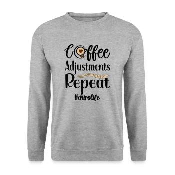 Proud Chiropractor Chiropractic Gift - Unisex Sweatshirt - salt & pepper - Front - Alina (178cm) & Michal (187cm)