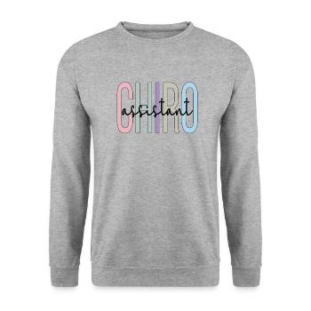 Chiropraktischer Assistent Von Chiropraktiker - Unisex Pullover - Weißgrau meliert - Vorne - Alina (178cm) & Michal (187cm)