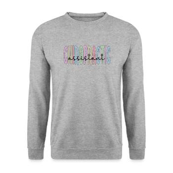 Chiropraktischer Assistent Chiropraktik-Assistent - Unisex Pullover - Weißgrau meliert - Vorne - Alina (178cm) & Michal (187cm)