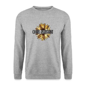 Chiropraktischer Assistent Chiropraktik Assistent - Unisex Pullover - Weißgrau meliert - Vorne - Alina (178cm) & Michal (187cm)