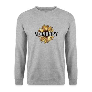 Proud Secretary Appreciation Office Worker - Unisex Sweatshirt - salt & pepper - Front - Alina (178cm) & Michal (187cm)