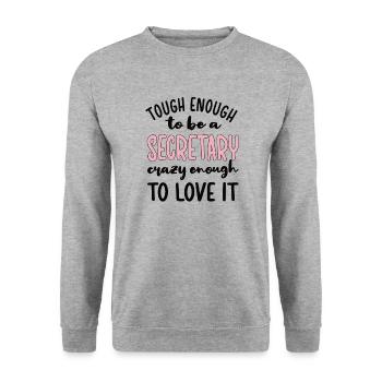 Best Secretary Appreciation Office Worker - Unisex Sweatshirt - salt & pepper - Front - Alina (178cm) & Michal (187cm)