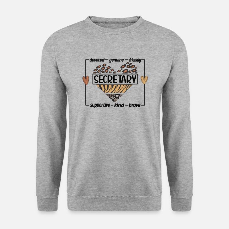 Sekretärin Wertschätzung Büroangestellte Geschenk - Unisex Pullover - Weißgrau meliert