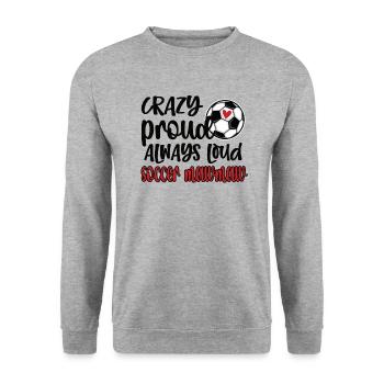 Mawmaw Grand-mère de joueur de football Mawmaw - Sweat-shirt Unisexe - gris chiné - Devant - Alina (178cm) & Michal (187cm)