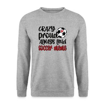 Proud Soccer Meme Grandma Of Soccer Player Meme - Unisex Pullover - Weißgrau meliert - Vorne - Alina (178cm) & Michal (187cm)