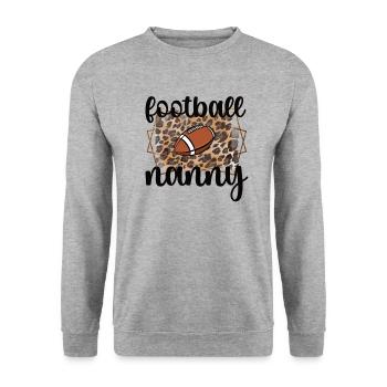 Football Nanny Grandma Of Football Player Nanny - Unisex Sweatshirt - salt & pepper - Front - Alina (178cm) & Michal (187cm)