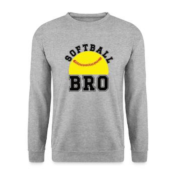 Fier frère de softball d’un frère joueur de softball - Sweat-shirt Unisexe - gris chiné - Devant - Alina (178cm) & Michal (187cm)