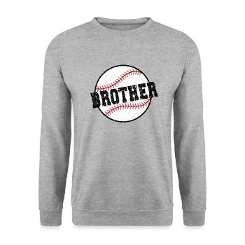 Fier frère de baseball du joueur de baseball frère - Sweat-shirt Unisexe - gris chiné - Devant - Alina (178cm) & Michal (187cm)