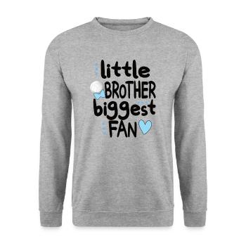 Proud volleyball brother of a volleyball player - Unisex Sweatshirt - salt & pepper - Front - Alina (178cm) & Michal (187cm)