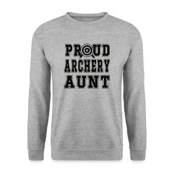 Best Archery Aunt Of Archers Aunt - Unisex Sweatshirt - salt & pepper - Front - Alina (178cm) & Michal (187cm)