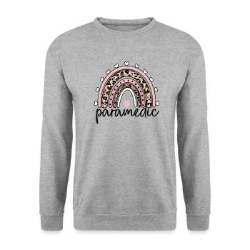 Notfallsanitäter Paramedic Rettungssanitäter - Unisex Sweatshirt - salt & pepper - Front - Alina (178cm) & Michal (187cm)