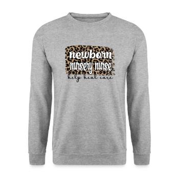 Baby nurse neonatal nurse - Unisex Sweatshirt - salt & pepper - Front - Alina (178cm) & Michal (187cm)