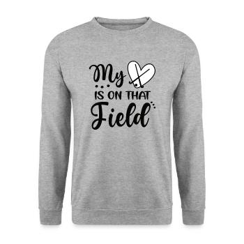 Best Field Hockey Mother Field Hockey Player Mama - Unisex Sweatshirt - salt & pepper - Front - Alina (178cm) & Michal (187cm)
