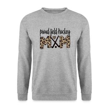 Best Field Hockey Mother Field Hockey Player Mama - Unisex Sweatshirt - salt & pepper - Front - Alina (178cm) & Michal (187cm)