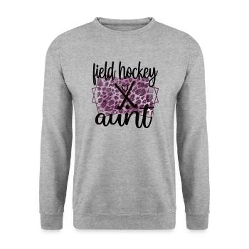 Best Field Hockey Aunt Field Hockey Player Aunt - Unisex Sweatshirt - salt & pepper - Front - Alina (178cm) & Michal (187cm)