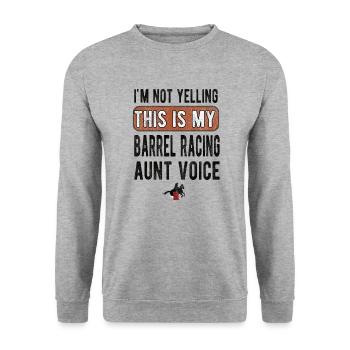 Meilleur Barrel Racing Tante Cadeau Barrel Racer Tante - Sweat-shirt Unisexe - gris chiné - Devant - Alina (178cm) & Michal (187cm)