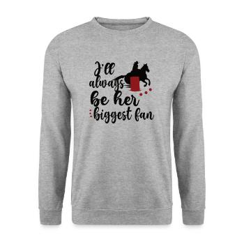 Meilleur Barrel Racing Tante Cadeau Barrel Racer Tante - Sweat-shirt Unisexe - gris chiné - Devant - Alina (178cm) & Michal (187cm)