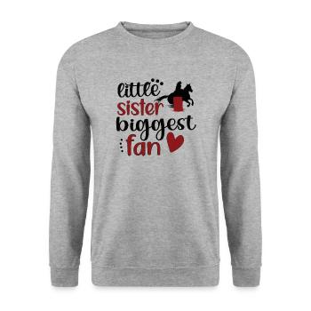 Barrel Racing Sister Meilleure sœur Barrel Racing - Sweat-shirt Unisexe - gris chiné - Devant - Alina (178cm) & Michal (187cm)
